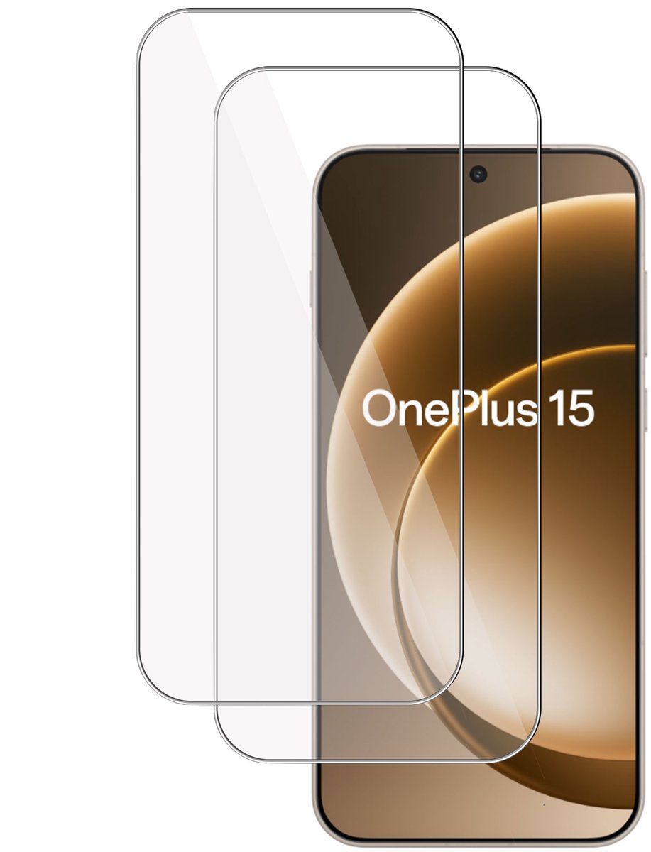 2x TechNow Screenprotector geschikt voor OnePlus 15R Screenprotector - Gehard Glas - Rounded - Proteqt+