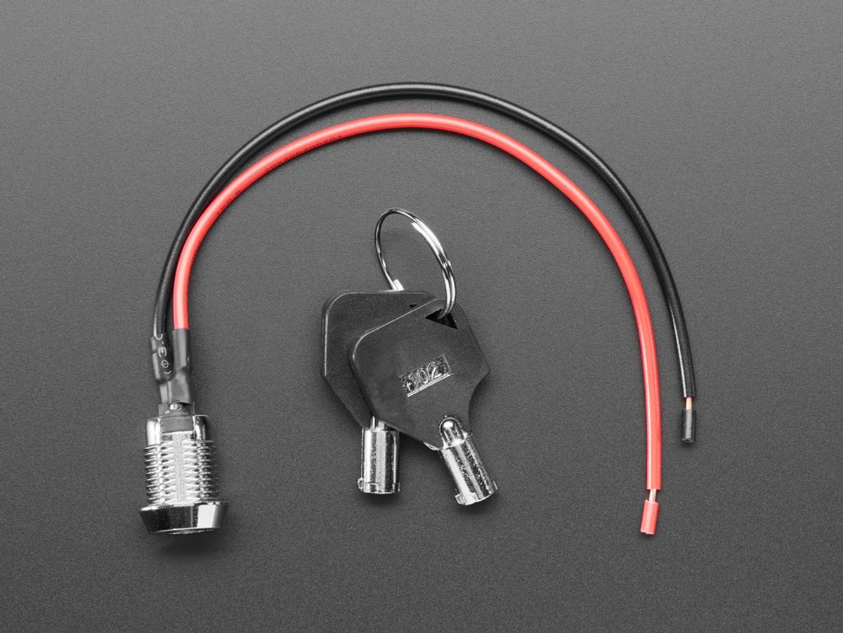 Adafruit On Off Round Key Lock 12 mm Diameter Adafruit 5927