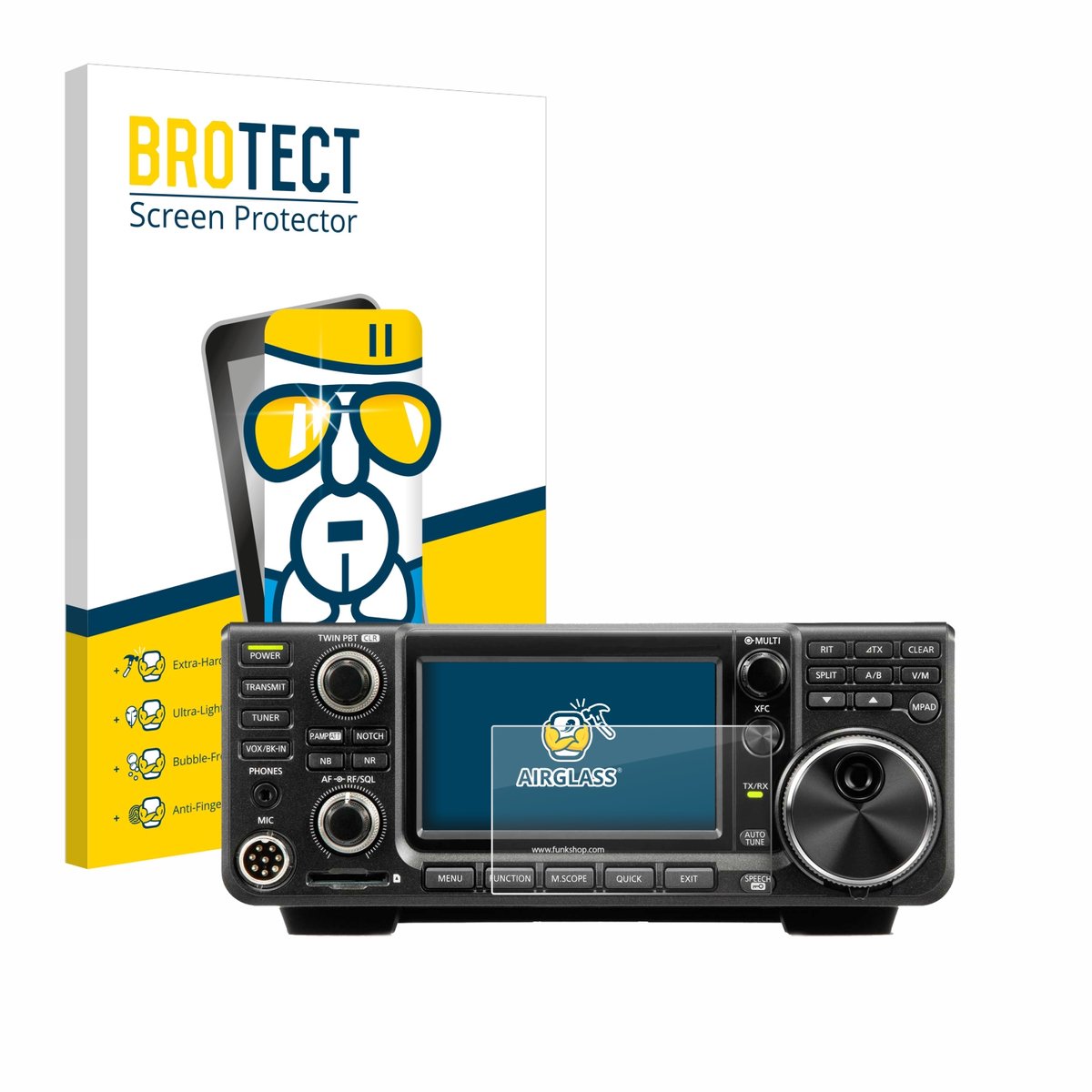 Screenprotector voor Icom IC-7300 Beschermglas transparant