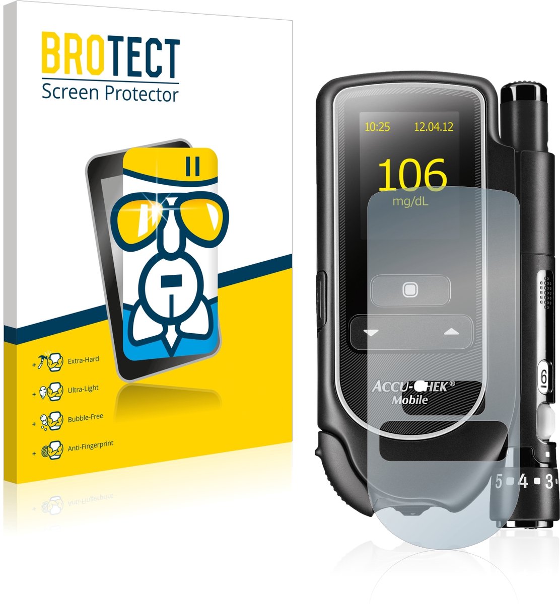 Screenprotector voor Accu-Chek Mobile Beschermglas transparant