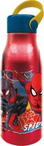 Marvel's Spider-Man Aluminium Drinkfles – 760 ml – Met rubberen draaglus – Sluit goed af – Drinkfles voor kinderen – Rood/Donkerblauw