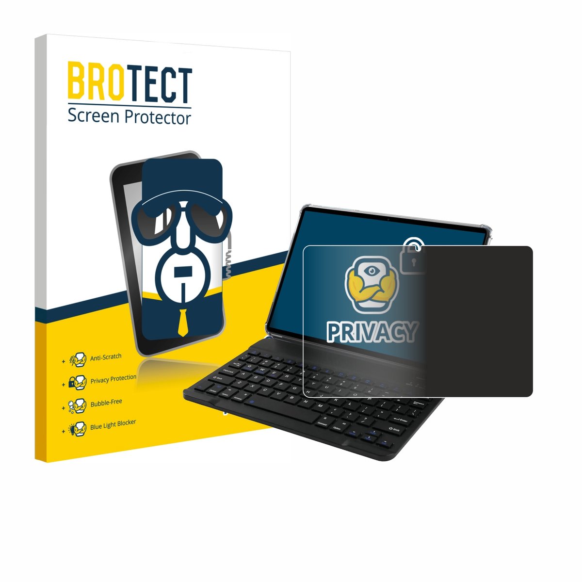 BROTECT - privacy screenprotector voor Tabwee T90 - Folie Beschermfolie Blauwlichtfilter