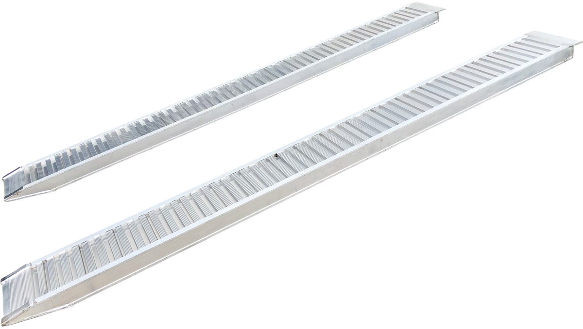 Set vaste oprijplaten aluminium 2790 kg 2950 x 300 mm bruikbare breedte 240 mm MW Tools SOR3007