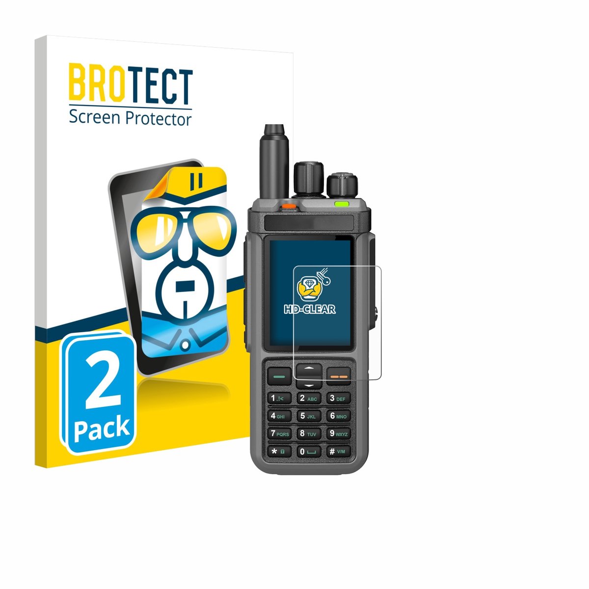 BROTECT - Screenprotector voor Radtel RT-880 - Folie Beschermfolie transparant 2 Stuks