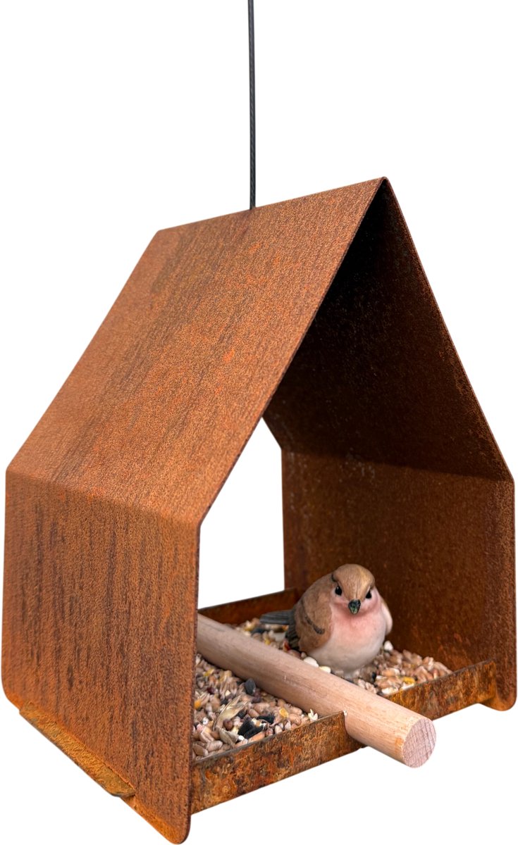 Vogelvoederhuis SINA - CORTENSTAAL - Hangmodel