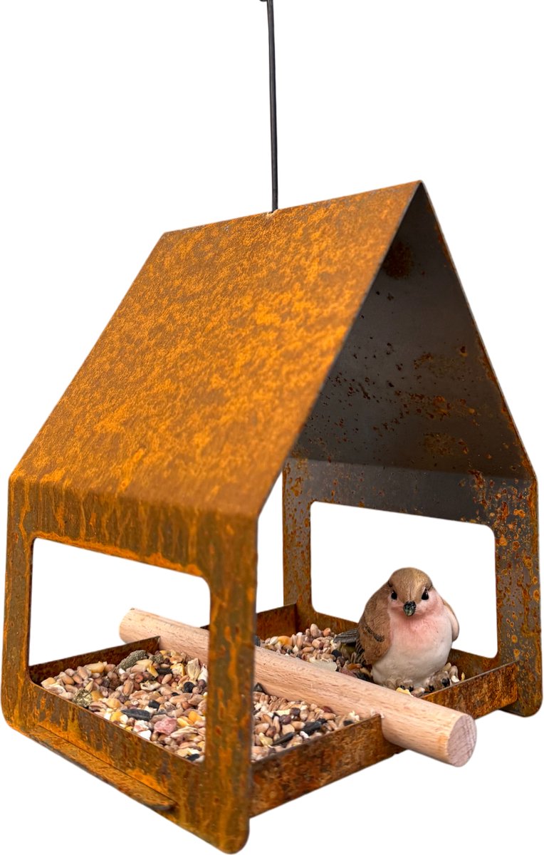 Vogelvoederhuis CELA - CORTENSTAAL - Hangmodel