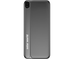 ingebouwde kabels - Powerbank 20000 mAh - Snellader & batterij LED-display - USB A, USB C & Micro USB - Universele Powerbank - 22.5 Watt - Zwart - vaderdag cadeau