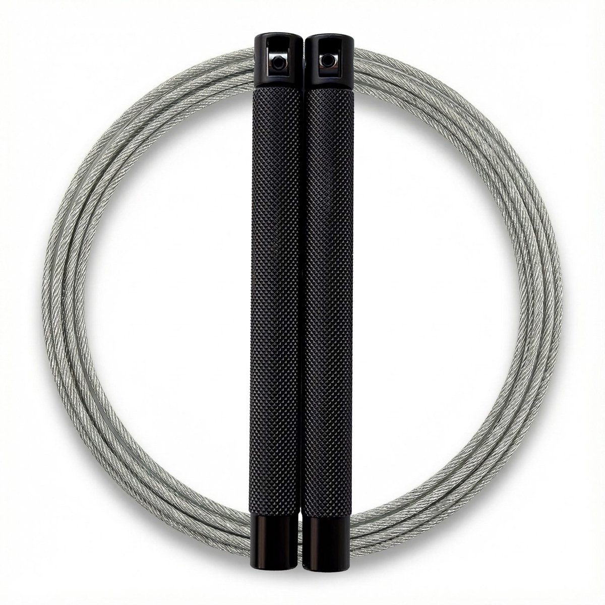 RXpursuit Speedrope Springtouw voor CrossFit - Perfect voor snelle Single Unders en Double Unders - Super Snelle Lagers - Aluminium Handvaten - Zwart-Zilver