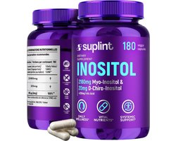 Inositol Complex 180 capsules - Myo-Inositol - D-Chiro-Inositol - Foliumzuur - PCOS - Hormonale balans - Vruchtbaarheid - Zwangerschapswens - Suplint
