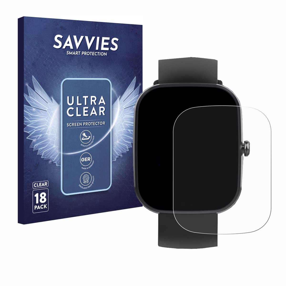 Savvies - Screenprotector voor Csasan T70 1.91" - Folie Beschermfolie transparant 18 Stuks