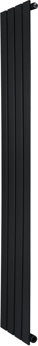 1-kolom design radiator - 1600x280 mm - zwart - vlakke panelen