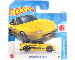 HOT WHEELS '91 MAZDA MX-5 MIATA 120/250 1:64 HW J-IMPORTS 6/10 SHORT CARD