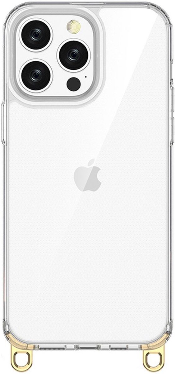 Mobigear Hoesje geschikt voor Apple iPhone 14 Pro Max Telefoonhoesje Hardcase | Mobigear Bungy Backcover | iPhone 14 Pro Max Case | Back Cover - Goud