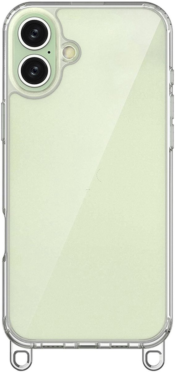 Mobigear Hoesje geschikt voor Apple iPhone 16 Plus Telefoonhoesje Hardcase | Mobigear Bungy Backcover | iPhone 16 Plus Case | Back Cover - Zilver