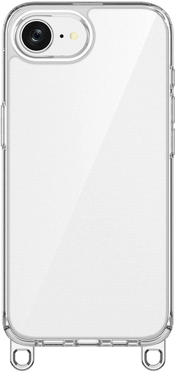 Mobigear Hoesje geschikt voor Apple iPhone 16e Telefoonhoesje Hardcase | Mobigear Bungy Backcover | iPhone 16e Case | Back Cover - Zilver