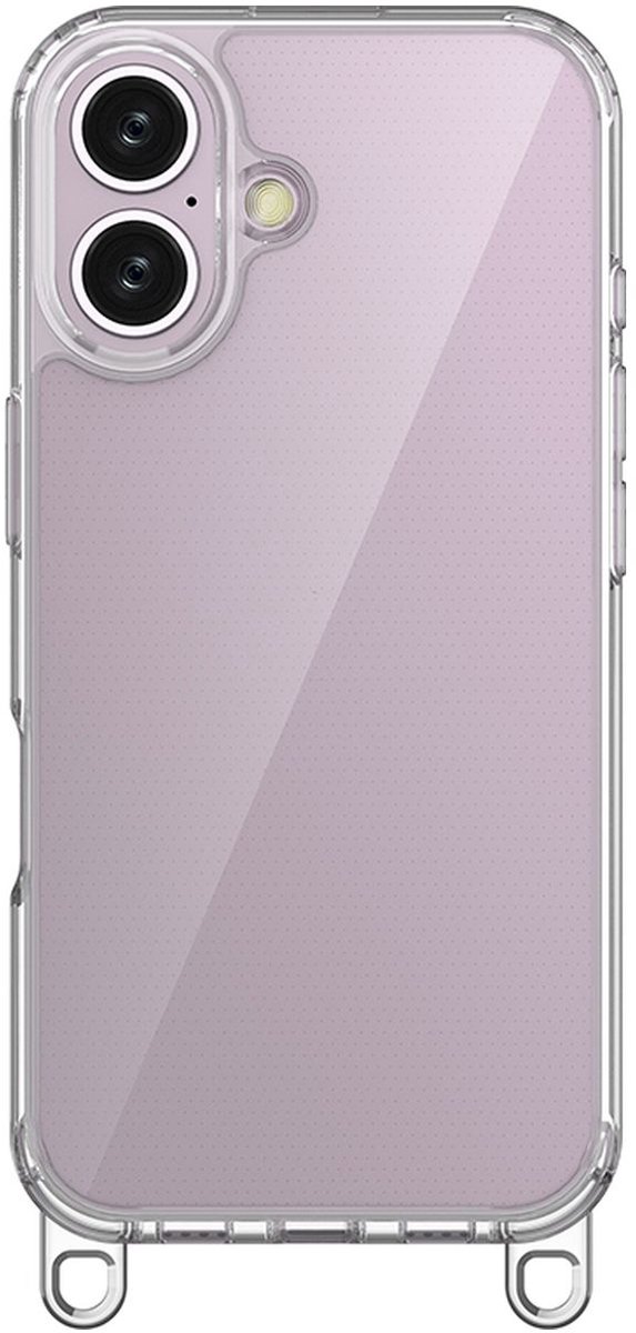 Mobigear Hoesje geschikt voor Apple iPhone 16 Telefoonhoesje Hardcase | Mobigear Bungy Backcover | iPhone 16 Case | Back Cover - Zilver