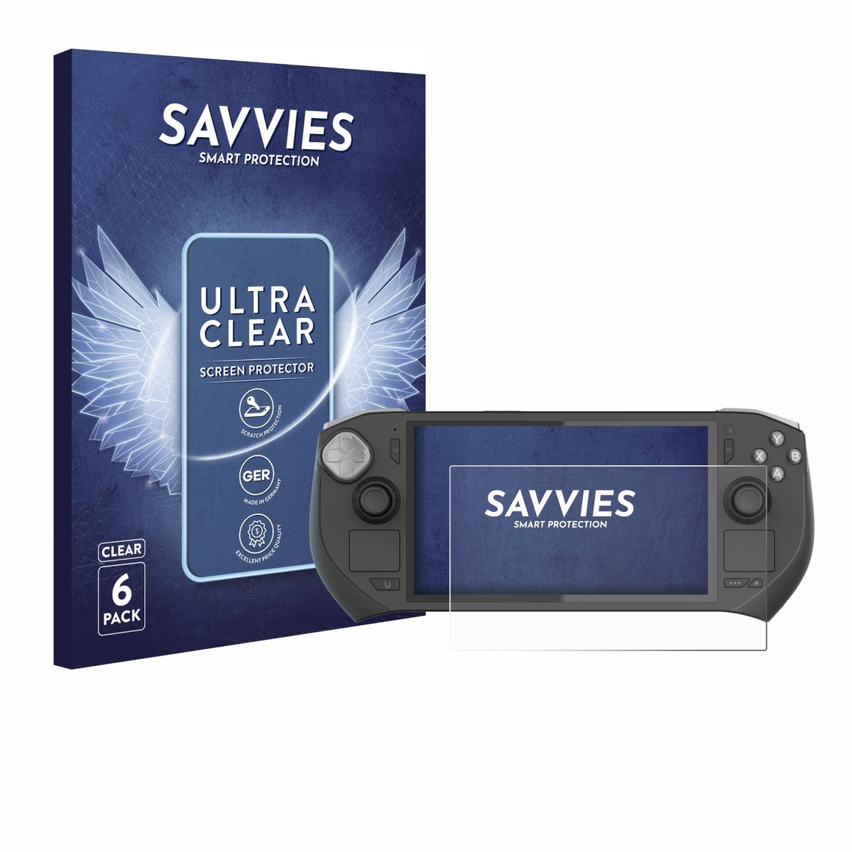 Savvies - Screenprotector voor Zotac Gaming Zone - Folie Beschermfolie transparant 6 Stuks