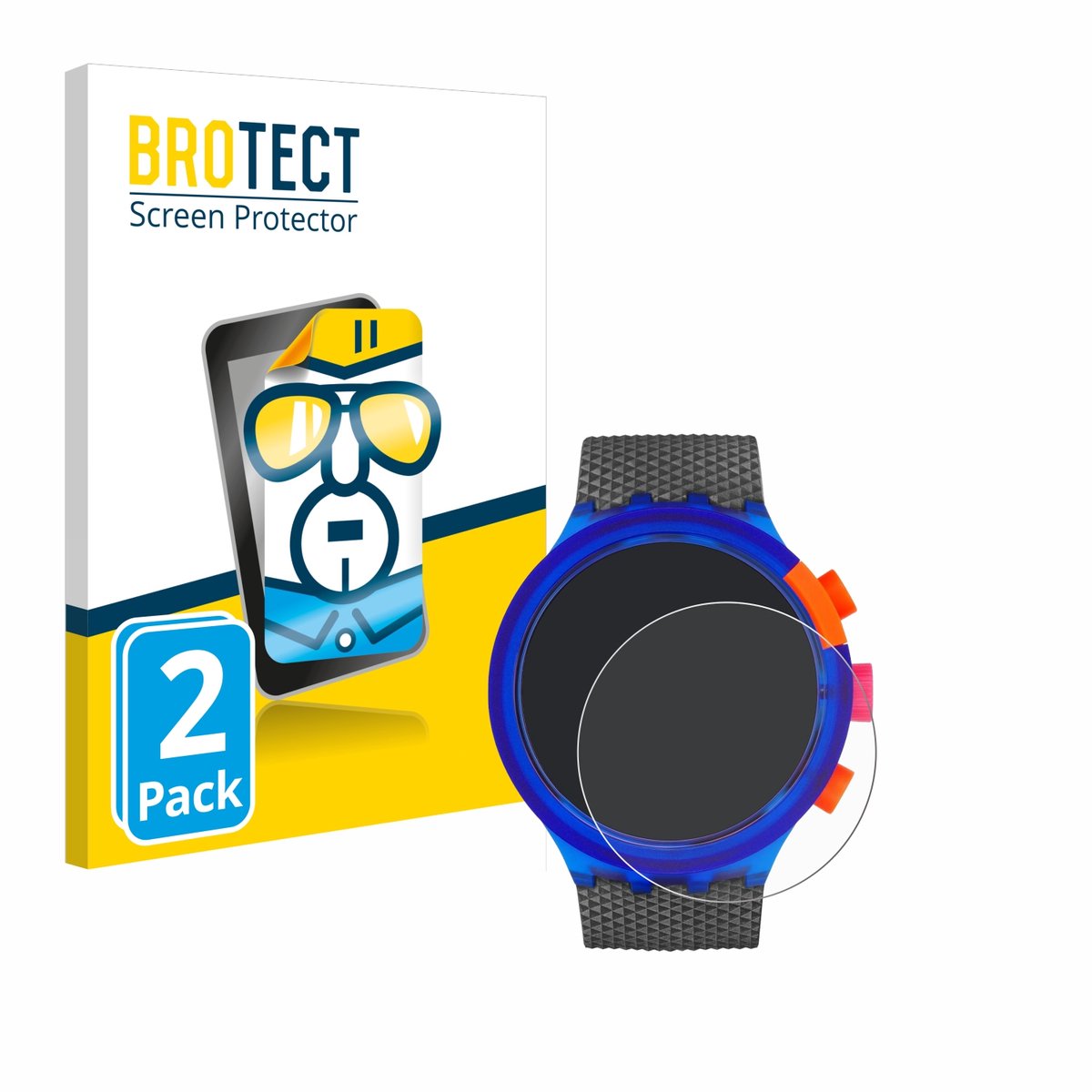 BROTECT - Screenprotector voor Swatch Neon Party - Folie Beschermfolie transparant 2 Stuks