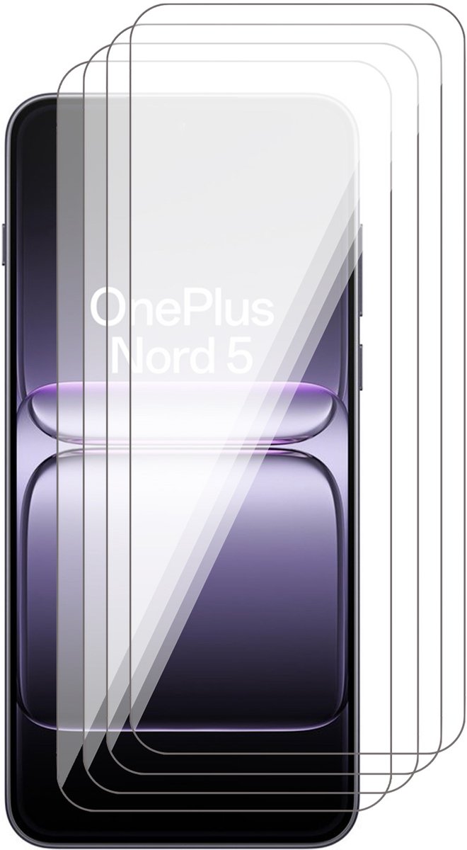 Screenprotector geschikt voor OnePlus Nord 5 - 4x Glas Screen Protector