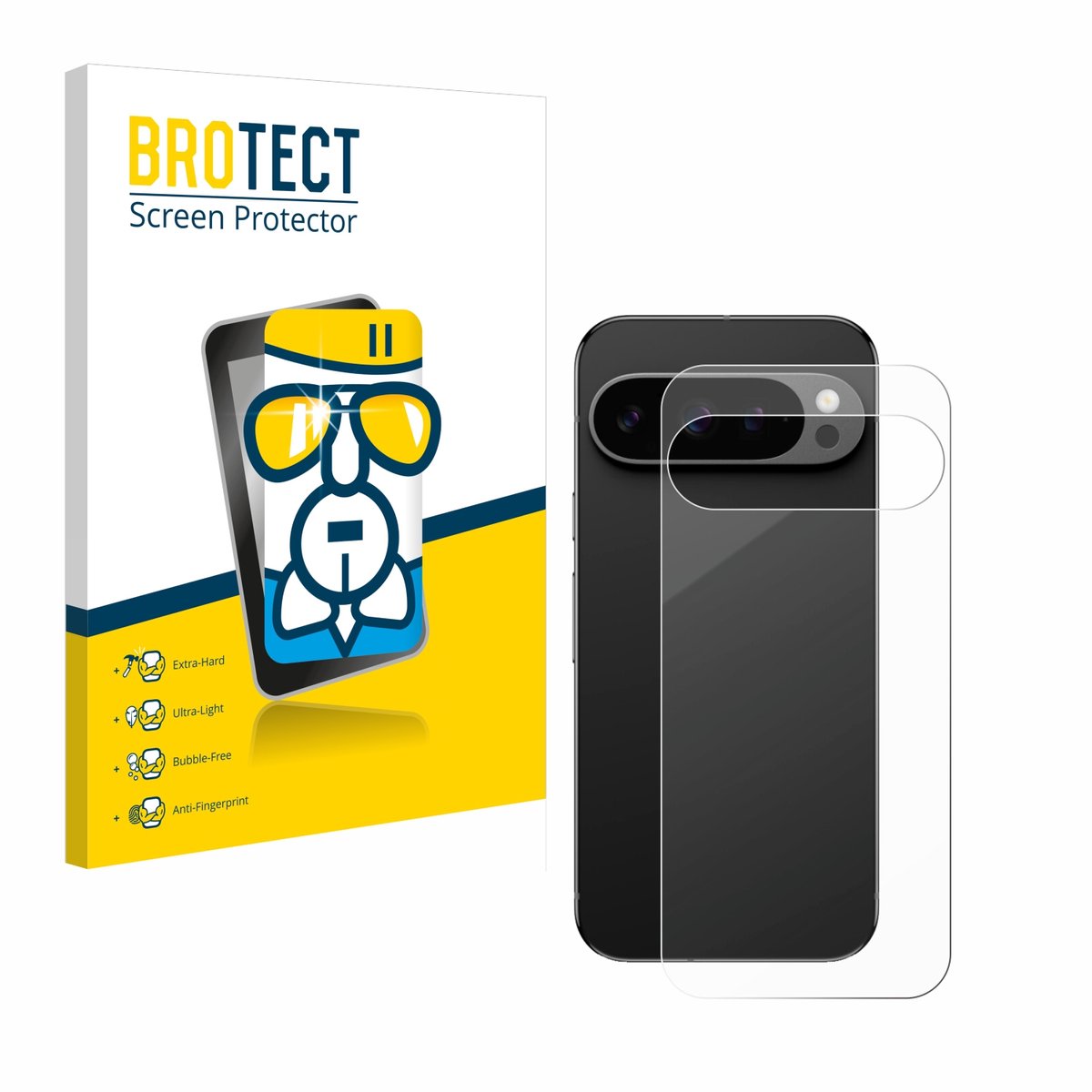 Screenprotector voor Google Pixel 9 Pro (Achterkant) Beschermglas transparant