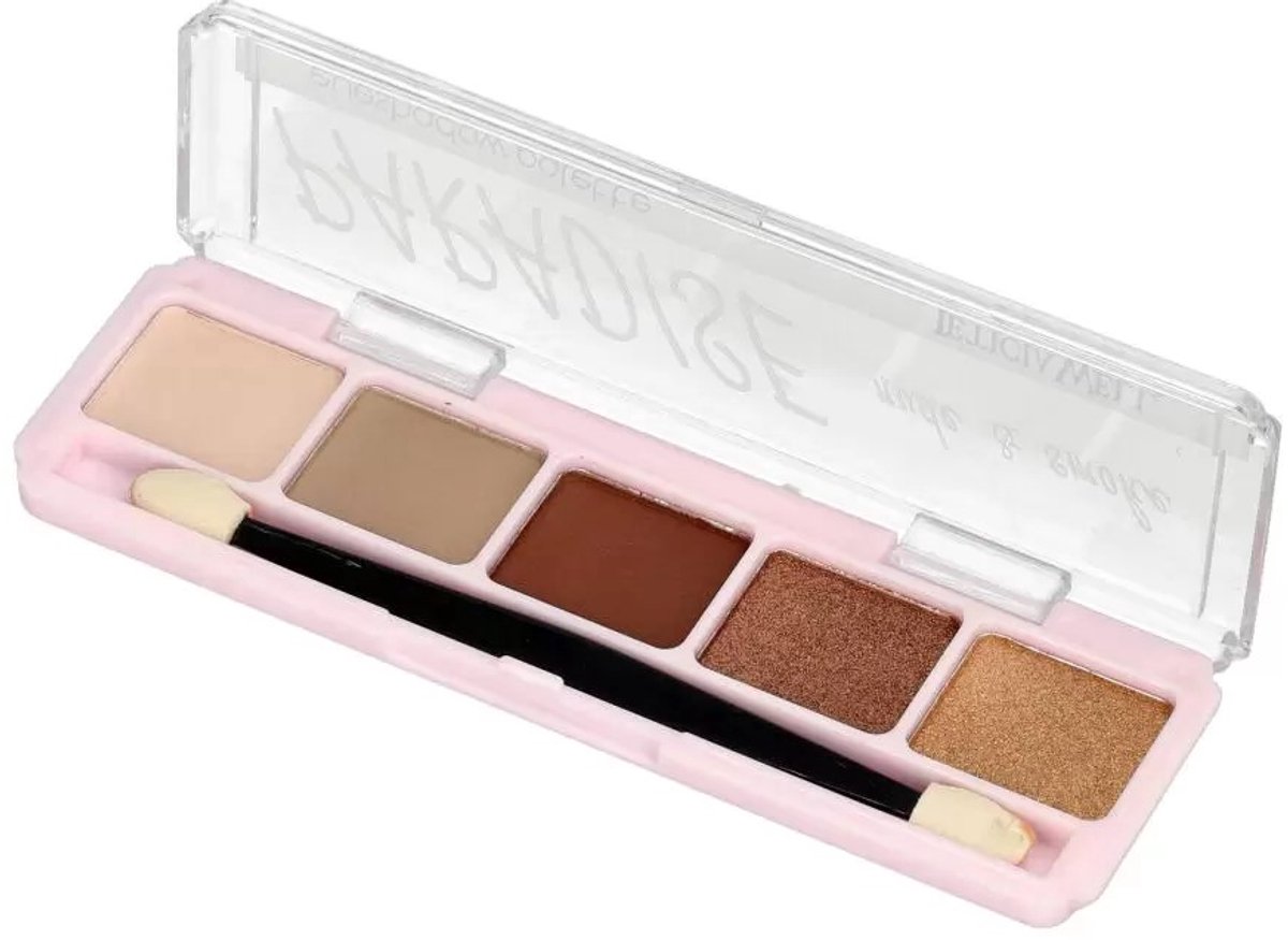 Leticia Well - Paradise Nude & Smoke Oogschaduw Palette - 5 tinten beige/bruin/goud - Nummer 21