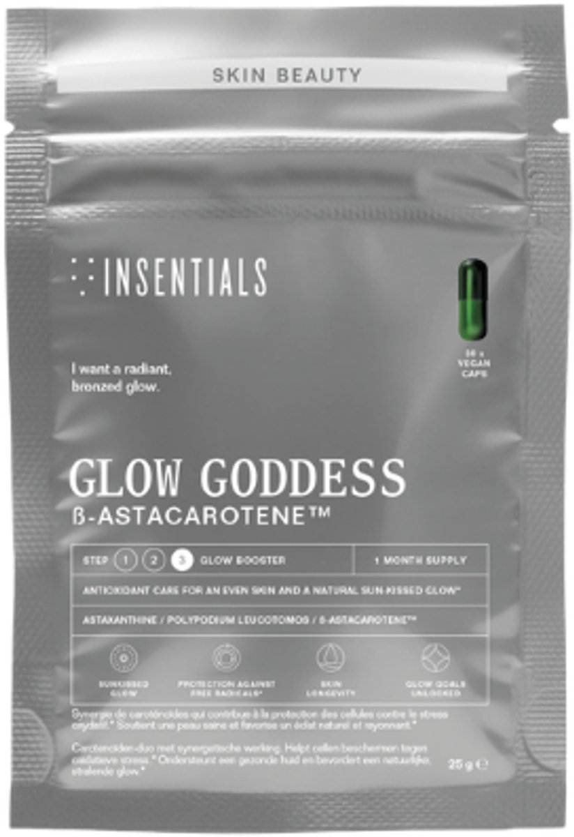 Insentials - Glow Goddess (Summer Goddess) - Zongebruinde teint - Bescherming tegen zonneschade - Inner sunscreen - Minder pigmentvlekken - Beta-caroteen - Astaxanthine