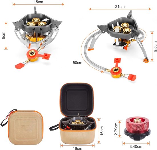 Zyrex® Wokbrander - Kookbrander - Wok Brander - Zwart/Zilver - 16cm x 16cm x 11cm van Zyrex — afbeelding 3