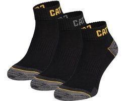 CAT Enkelsokken Heren Work Sneakers 3-paar Korte Werksokken Zwart - Maat 39-42
