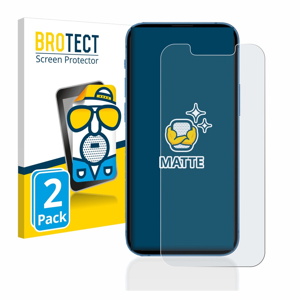 BROTECT - Screenprotector voor Apple iPhone 13 mini - Folie Beschermfolie matte 2 Stuks