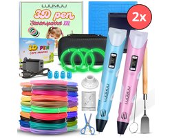 Luumuu 3D Pen Starterspakket XXL Duo Set - Roze & Blauw