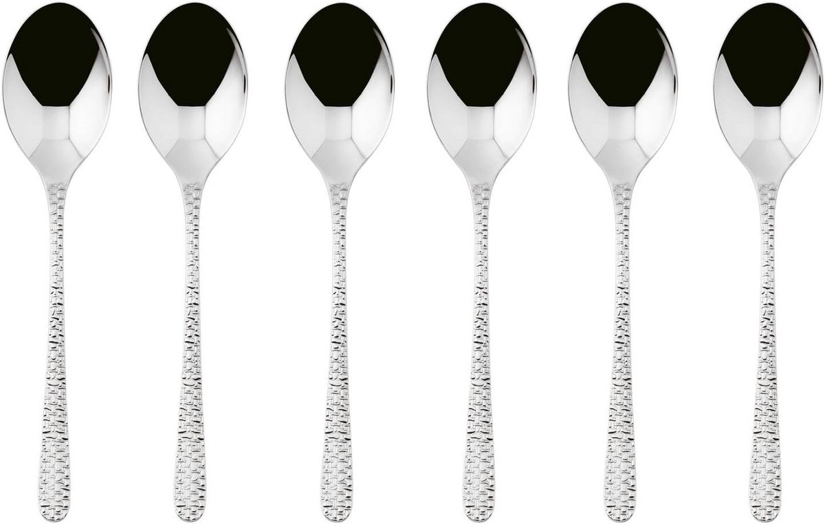 Set van 6 Mokka Lepeltjes Roestvrij Staal