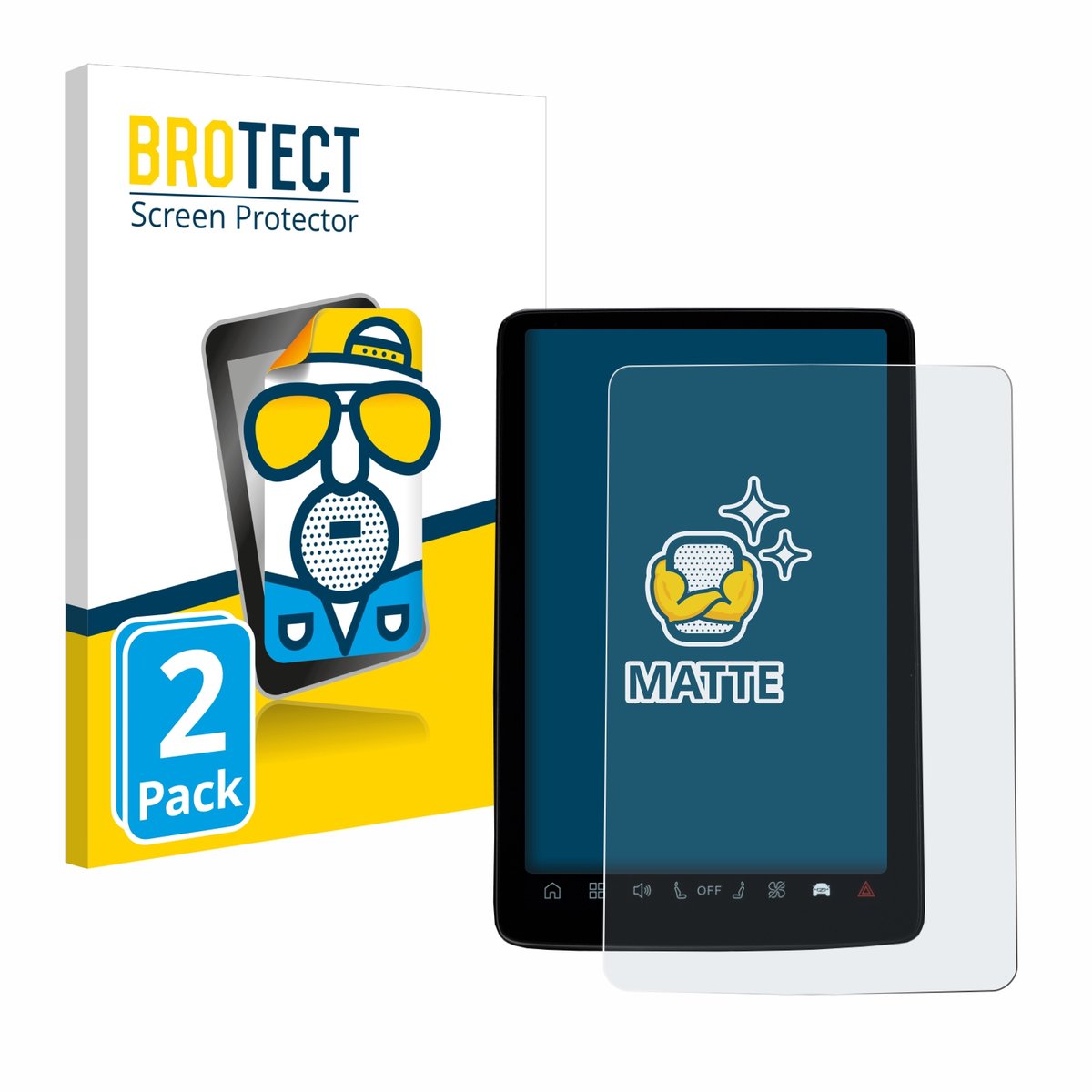 BROTECT - Screenprotector voor Volvo EX30 12.3" - Folie Beschermfolie matte 2 Stuks