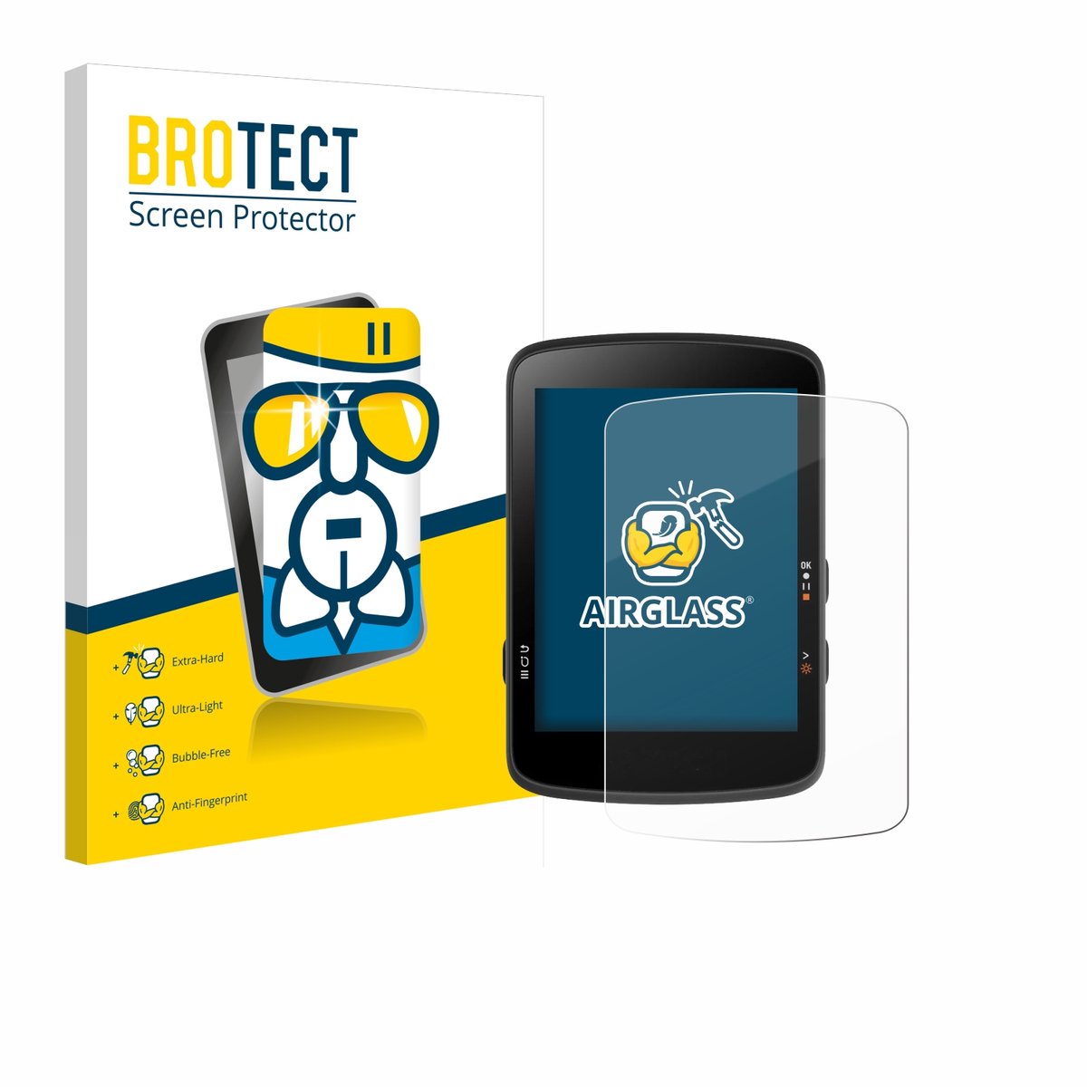 Screenprotector voor Bryton Rider 17 Beschermglas transparant