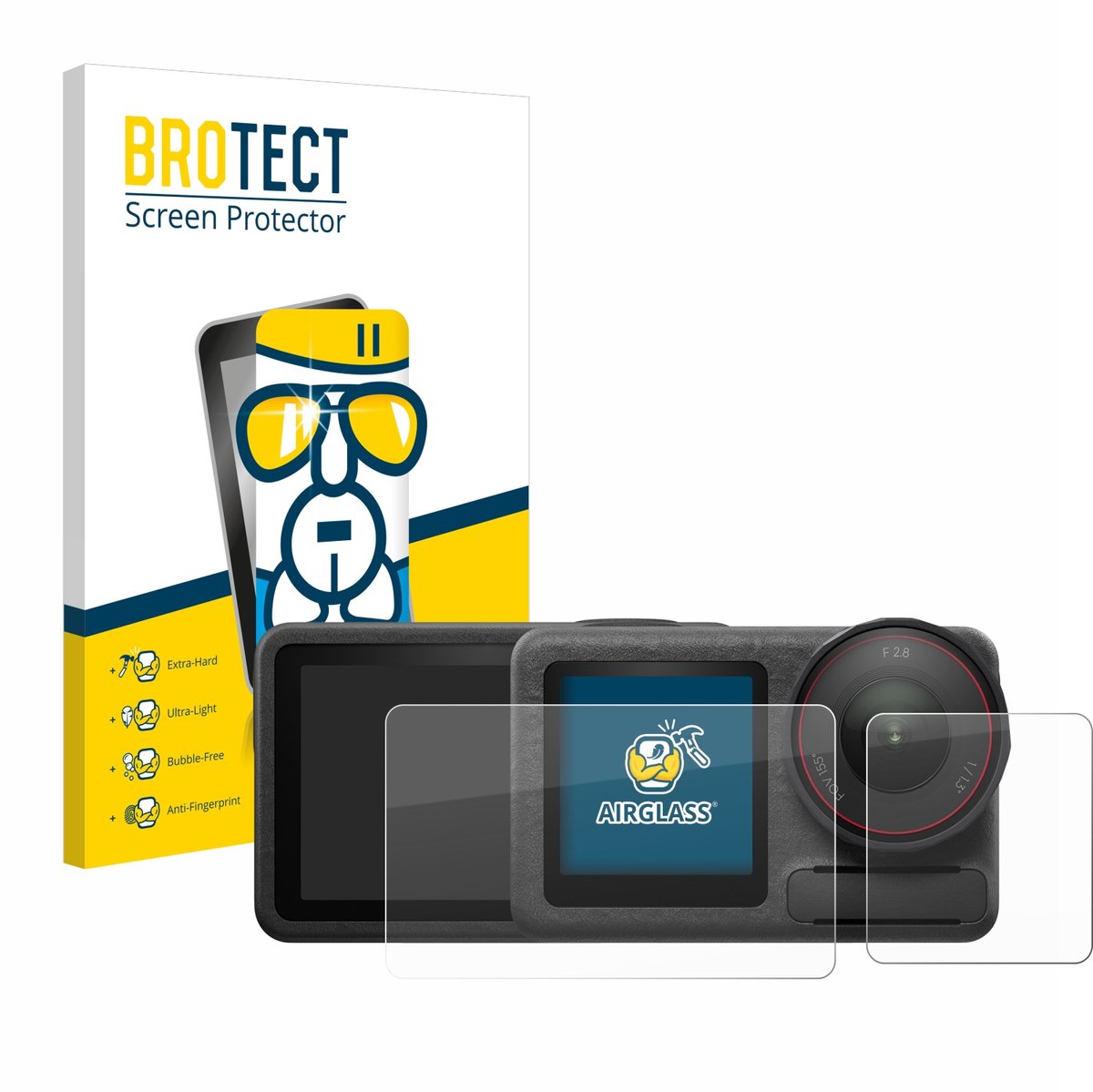 Screenprotector voor DJI Osmo Action 5 Pro (case-friendly) Beschermglas transparant