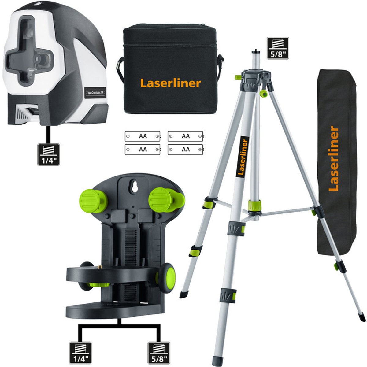Bol.com Laserliner SUPERCROSS-LASER 2GP SET 150CM aanbieding