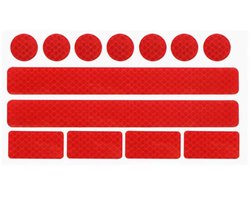 Actie4you® - Reflector Stickers - Reflecterende Veiligheids stickers - Reflectie tape voor in het verkeer – Voor Wandelwagens, koffers, buggy's, skelters, helms, fietsen etc - Goed zichtbaar in het donker - Rood