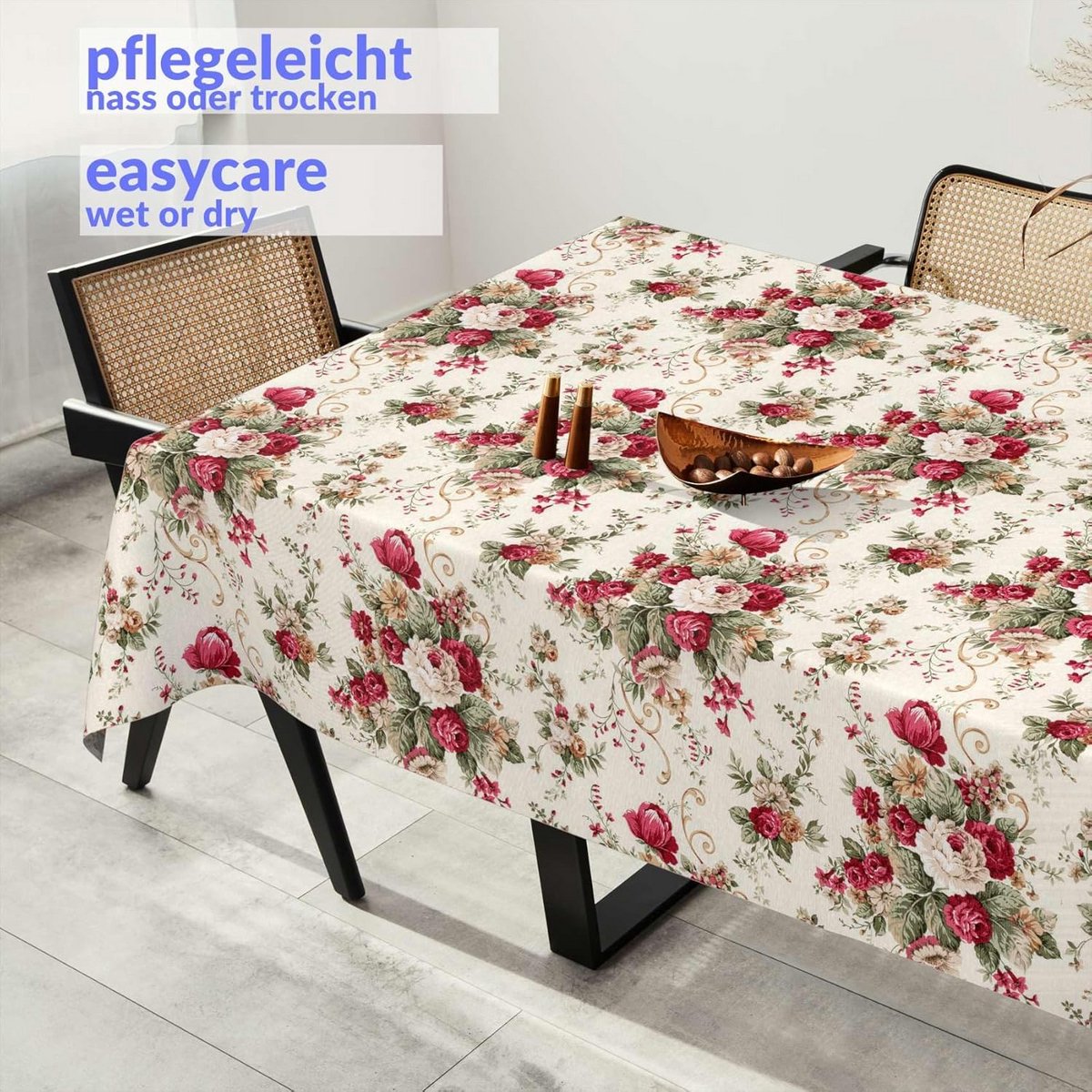Rond Tafelkleed Stof Katoen Polyester 140 cm - Waterafstotend en Kreukvrij