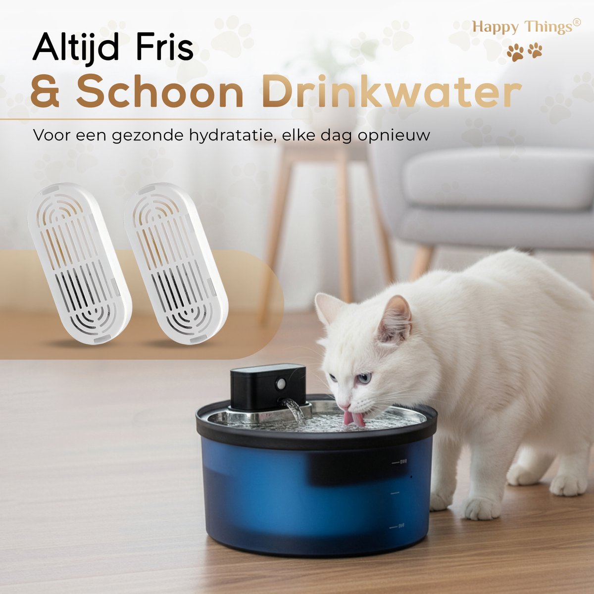 Happy Things ZR20 Drinkfontein Filters - 6 Stuks + 6 Filtersponsjes thumbnail 2