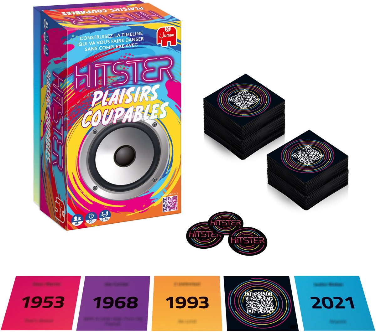 Jumbo Hitster Guilty Pleasures – Franstalig Muziekspel – Franse Editie – Partyspel – Actiespel — afbeelding 2