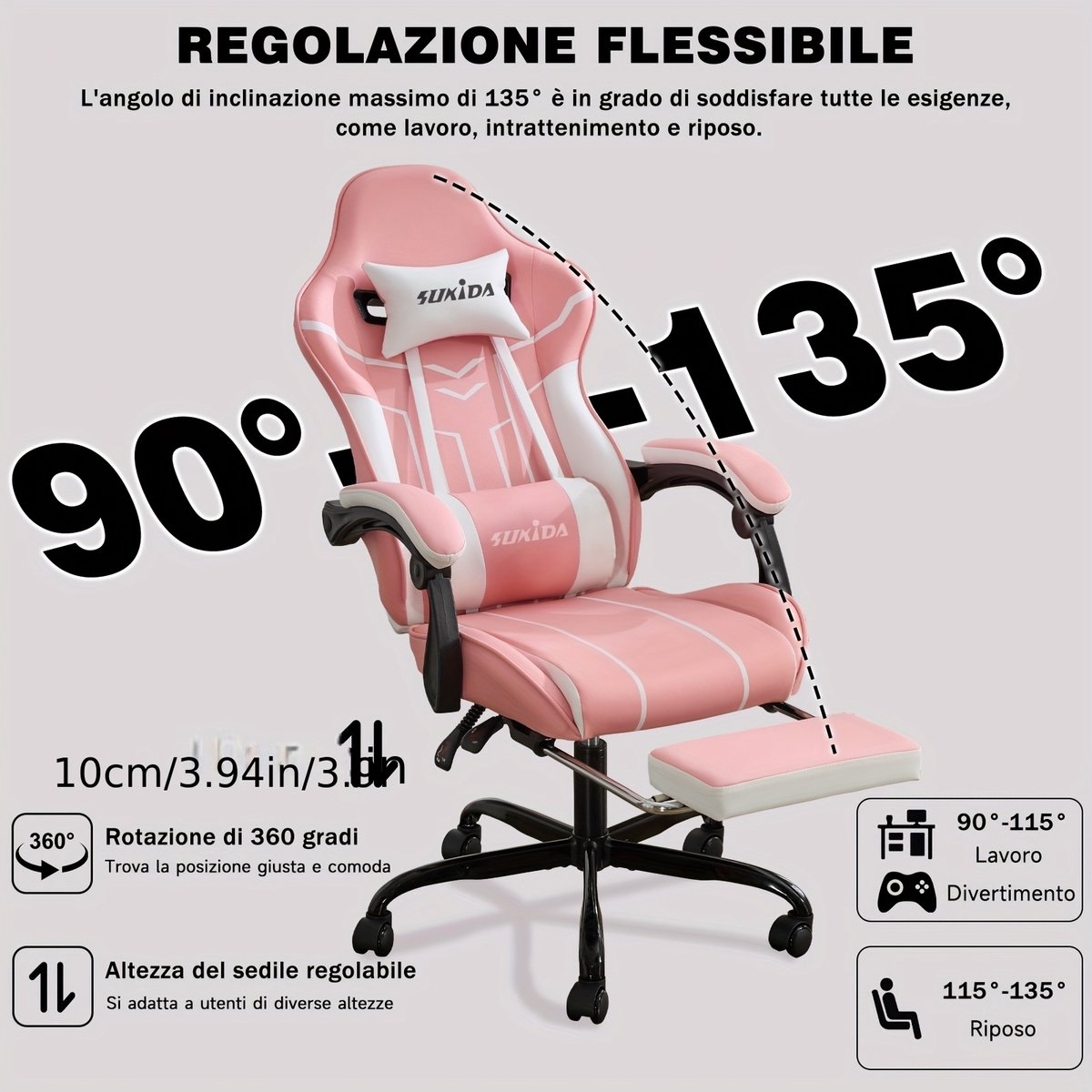 Ergonomische bureaustoel-Bureaustoelen voor volwassenen - afbeelding 3