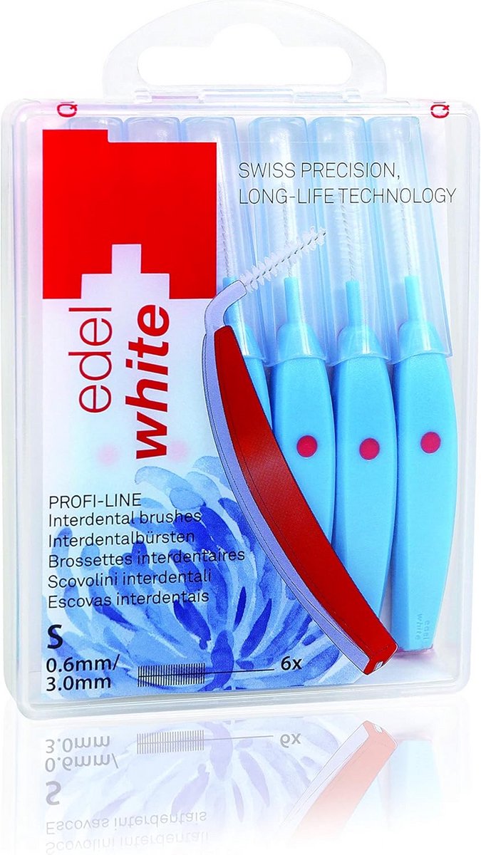 Interdentale borstels S 0,6 mm voor smalle ruimtes, 6 stuks