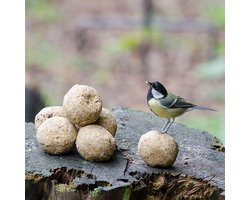 CJ Wildlife - 6x 100g Vetbollen met meelwormen - Zonder netje - Eiwitrijk & extra groot