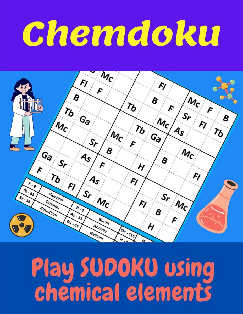 Elementen Sudoku Puzzelboek: Leer het Periodiek Systeem met Grote Letters