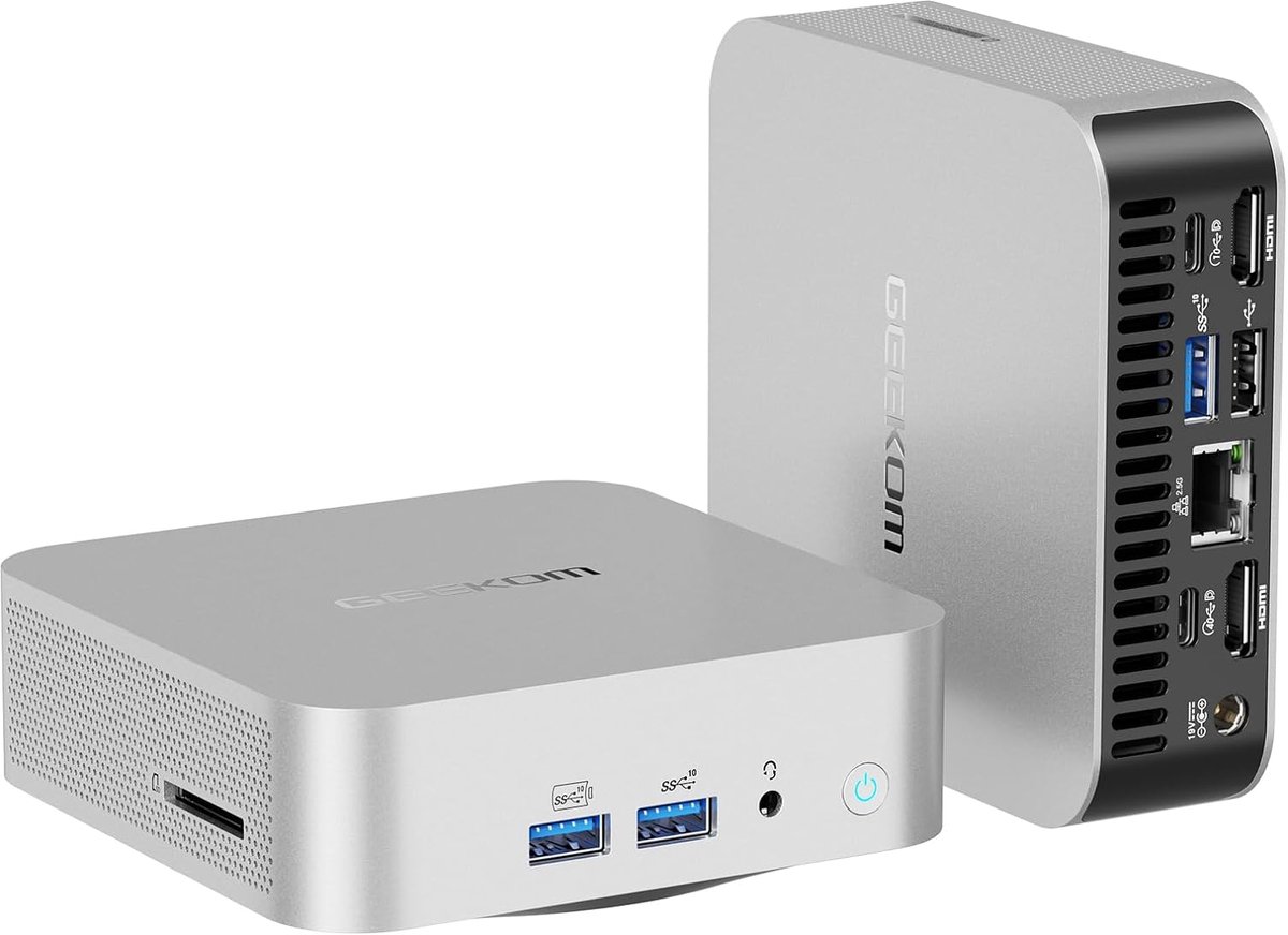 GEEKOM A8 Mini PC met – AMD Ryzen 9 8945HS – 32GB DDR5 & 1TB SSD – Windows 11 Pro | 6x USB | AMD Radeon 780M | IceBlast 2.0 Koelsysteem (zelfontwikkeld) | AI | 8K Quad-Display voor thuiswerken – 8K,Mini PC met,Mini Computer,Game PC,pc voor games e