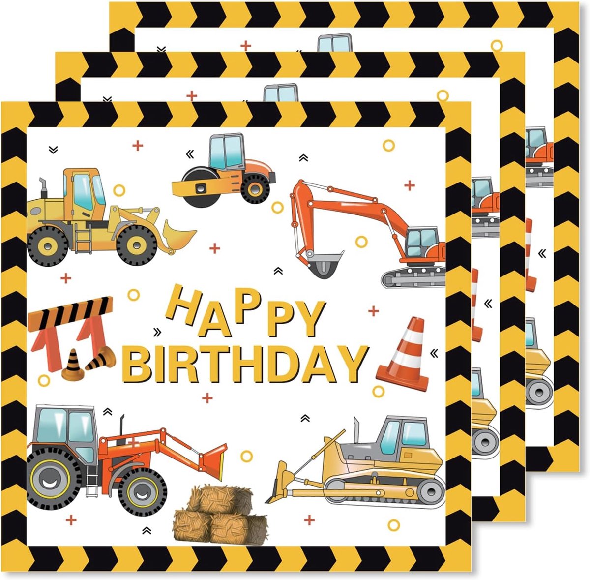 20pcs Digger Servetten - Kinderfeestje - Verjaardagspartij