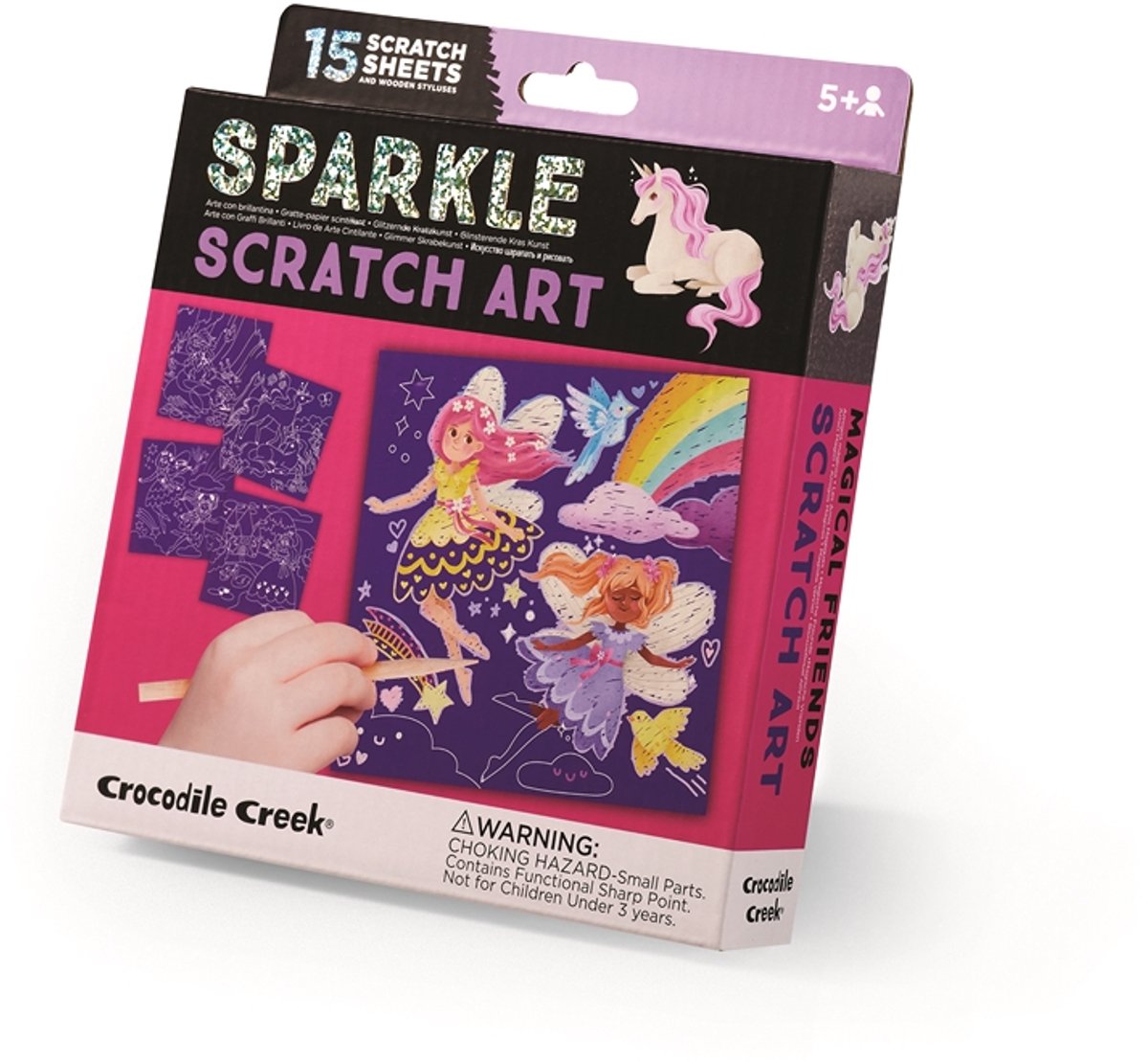Crocodile Creek Sparkle Scratch Art/Magical Friends