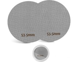 2-pack 53.5mm Espresso Zeef voor Portafilter 1,7mm dik roestvrij staal