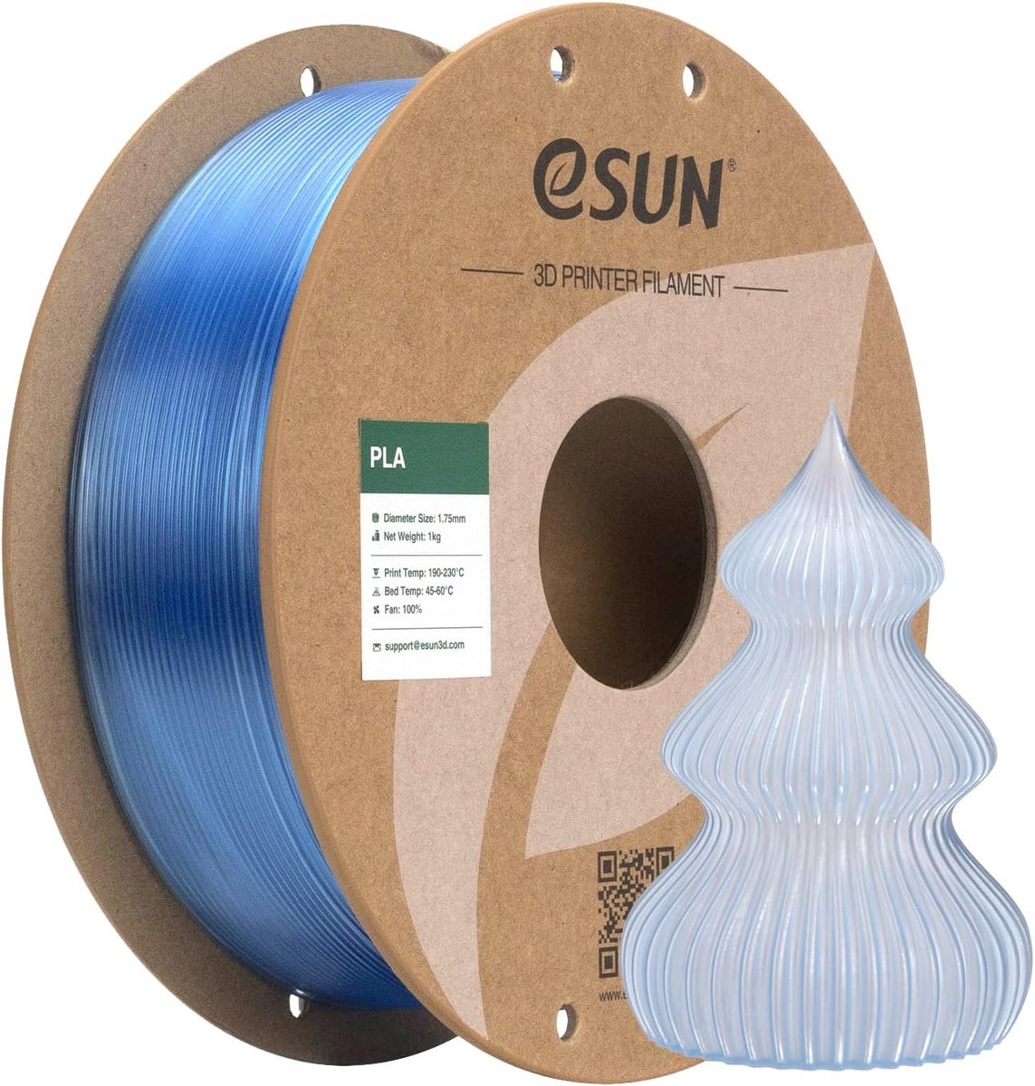 Transparant Blauw PLA Filament 1.75mm - 1kg 3D Printer Filament voor FDM Printers
