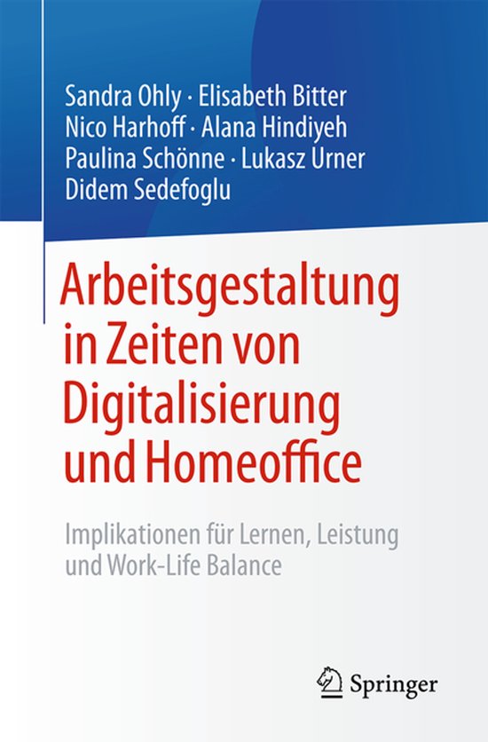 Arbeitsgestaltung in Zeiten von Digitalisierung und Homeoffi ... - cover