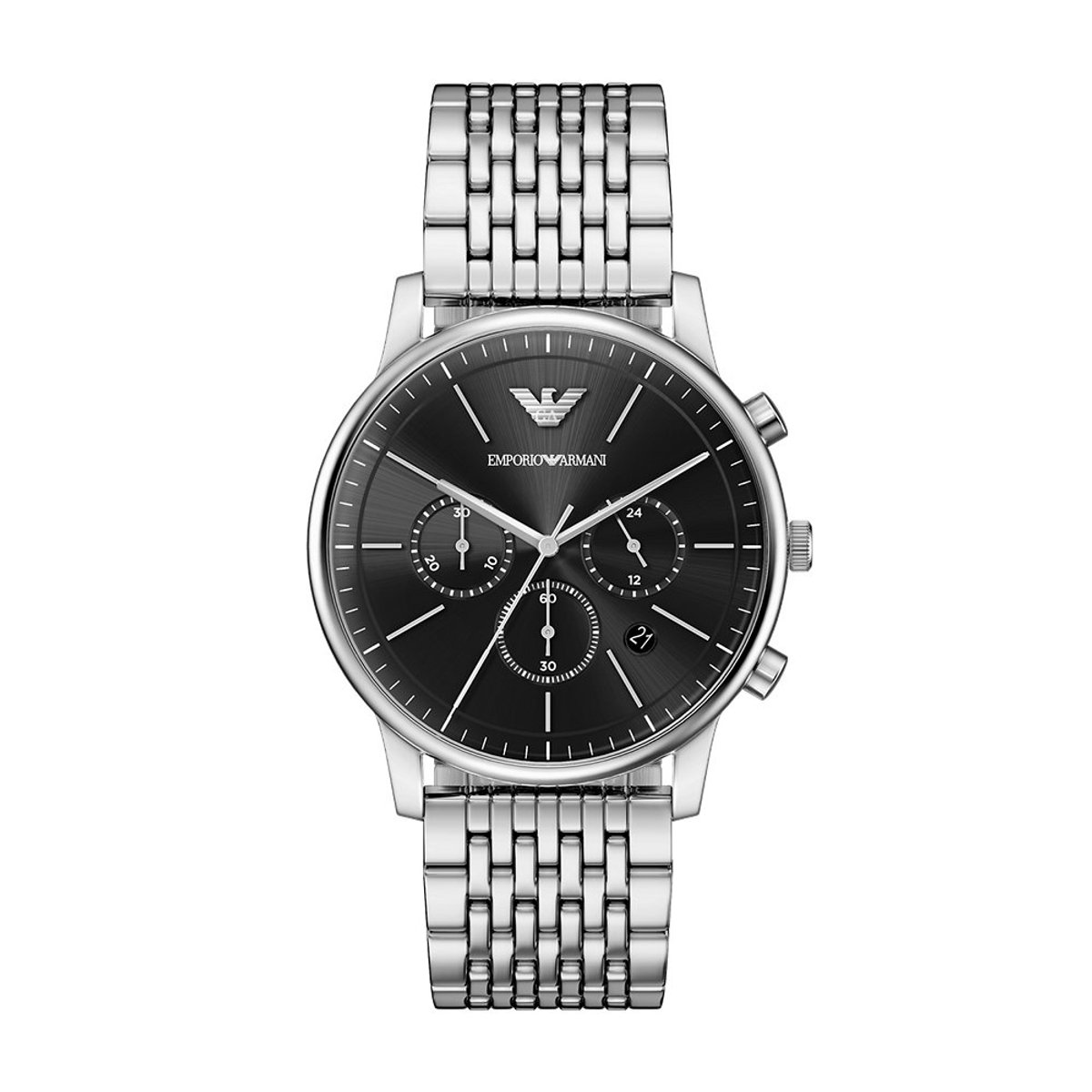Emporio Armani AR11772 Mannen Horloge 42 mm - Zilverkleurig
